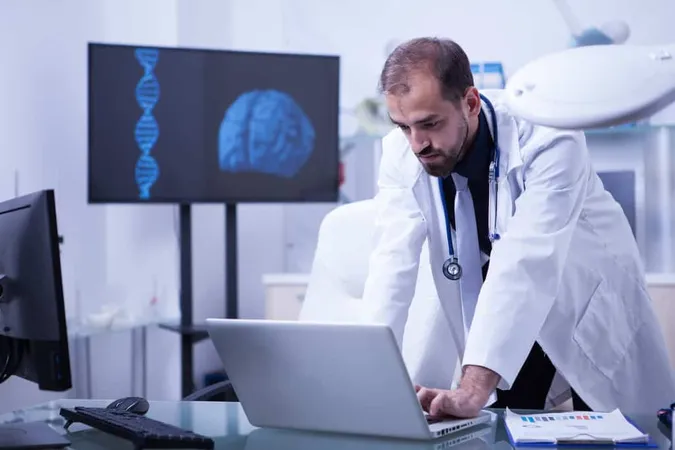 Doctor Working Laptop With Brain - Blog study guide
