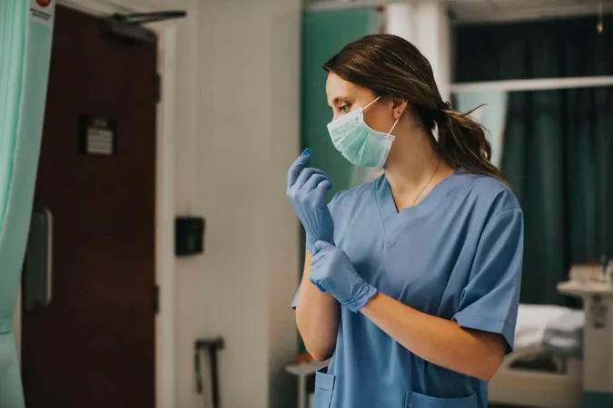 Female Nurse With Mask Putting G - Blog study guide