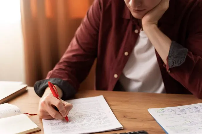 Front View Man Correcting Gramma - Blog study guide