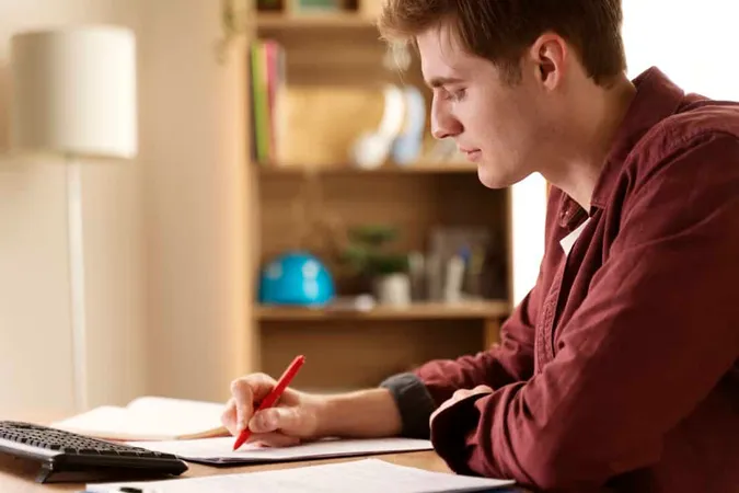 Medium Shot Man Correcting Gramm - Blog study guide