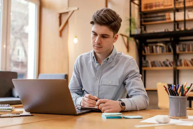Portrait Man Working Laptop 1 - Blog study guide