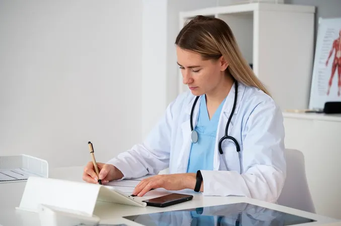 Side View Doctor Writing With Pe - Blog study guide
