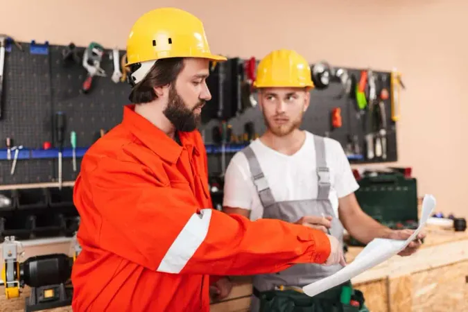 Two Builders Work Clothes Yellow - Blog study guide