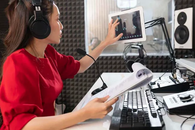 Woman Working Radio With Profess - Blog study guide