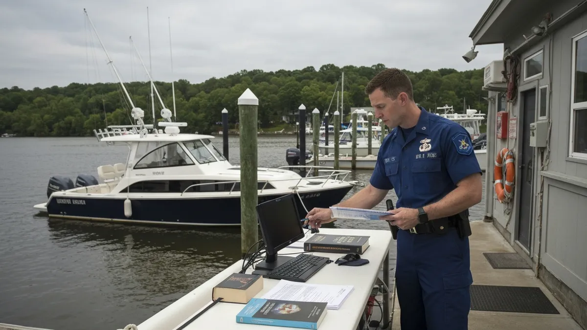 Young boater with life jacket on the Delaware River in Pennsylvania