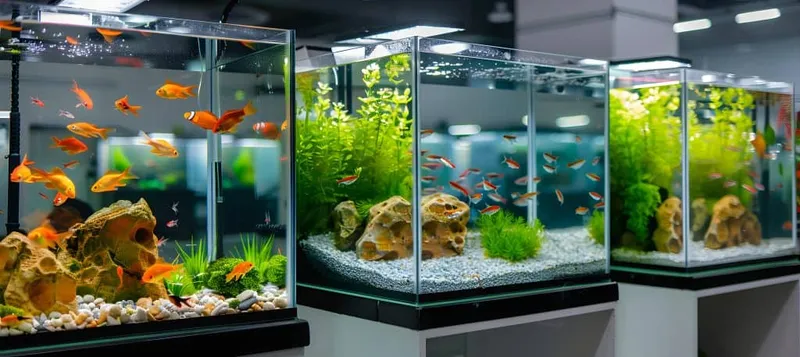 Aquarium Tanks With Fish Plants Display X - Certified Aquascape Contractor study guide