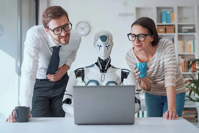 Business People Supervising Robot Work X - Certified AI Consultant study guide