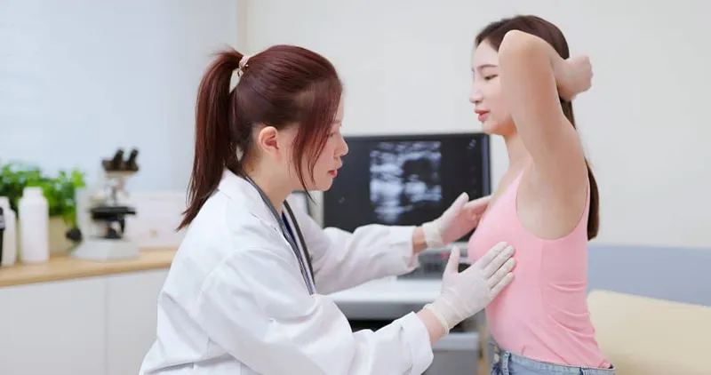 Woman Have Breast Palpation X - Certified Breast Counselor study guide