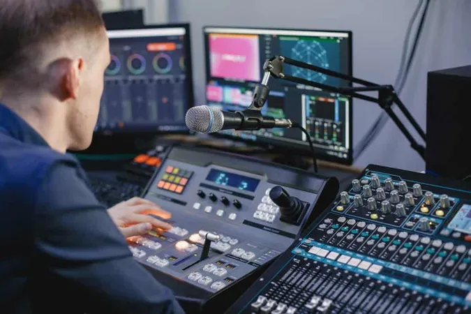 Sound Engineer Working Studio With Equipment X - Certified Broadcast Captioner study guide
