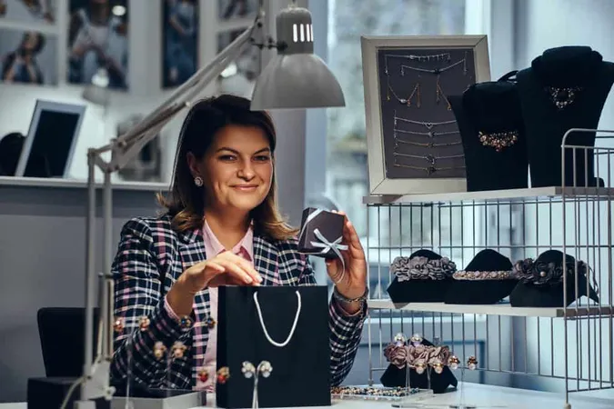Smiling Elegantly Dressed Woman Seller Packs Precious Earrings Box Her Client Luxury Jewelry Store X - Certified Bench Jeweler study guide