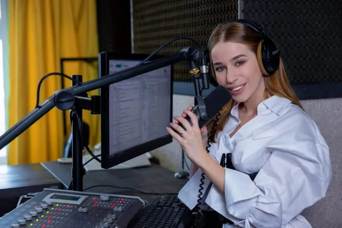 Long Haired Young Woman Recording Soundtrack Studio X - Certified Broadcast Technician study guide