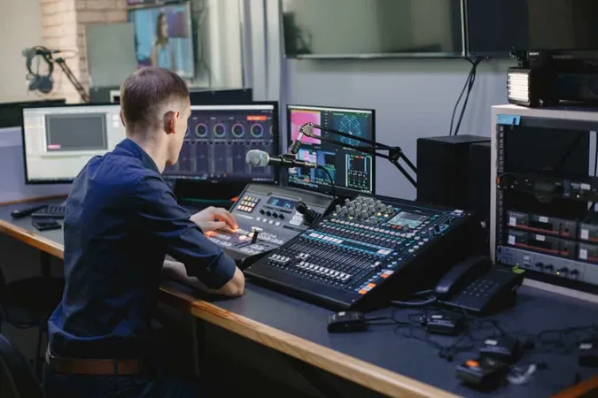 Sound Engineer Working Studio With Equipment 1 X - Certified Broadcast Technician study guide