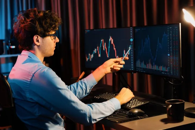 Young Investor Trader Pointing Dynamic Exchange Rate Gusher X - Certified Cryptocurrency Auditor study guide