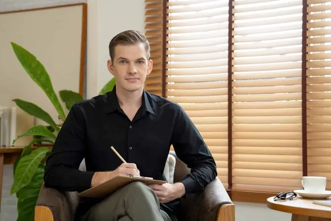 Portrait Happy Smiling Male Psychologist Portrait Unveiling X - Canadian Certified Counsellor study guide