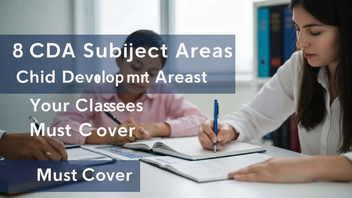 8 Cda Subject Areas Your Classes Must Cover - CDA - Child Development Associate certification study resource