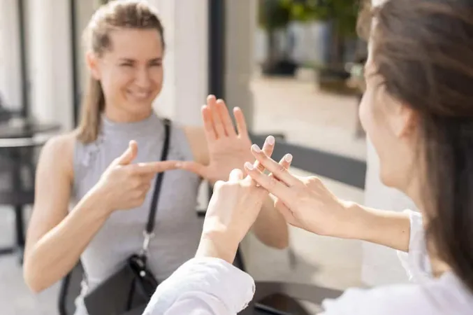 Deaf Women Communicating Through Sign Language X - Certified Deaf Interpreter study guide