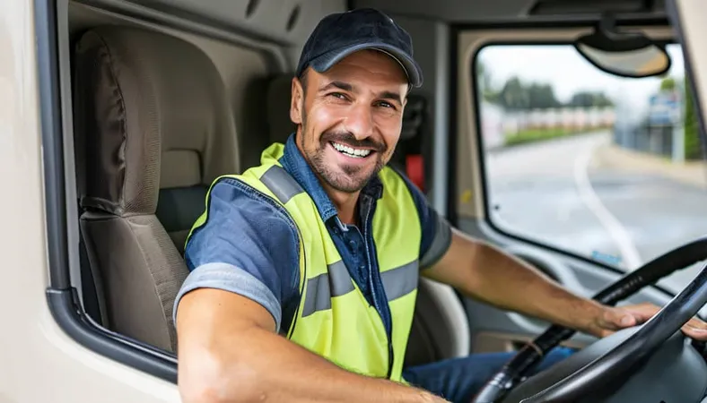Man Working As Truck Driver Posi - CDL study guide