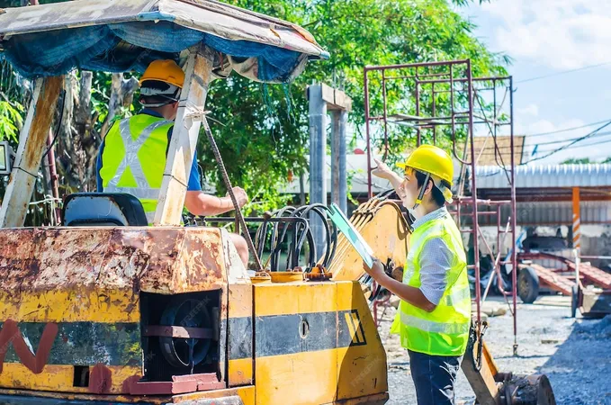 Side View Man Pointing While Talking Colleague Bulldozer - Certified Demolition Supervisor study guide