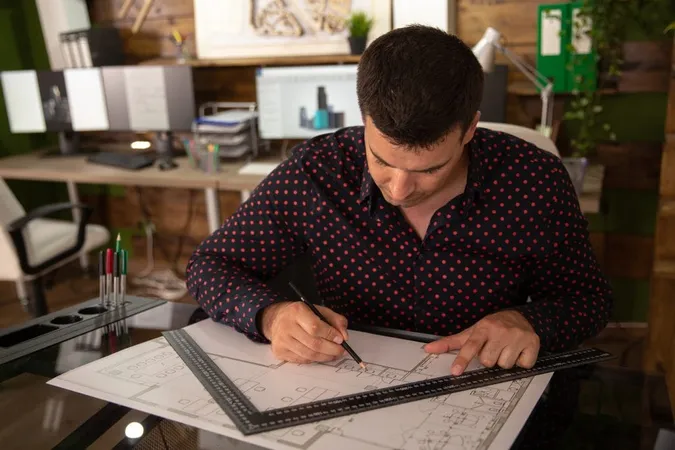 Businesswoman Working Table X - Certified Drafting Technician study guide