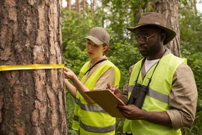 Side View Forest Wardens Wearing Vests 23 - Certified Environmental Auditor study guide
