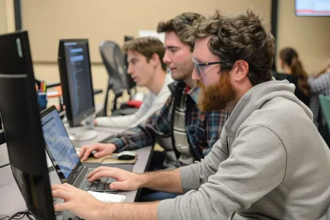 Group Men Sitting Front Laptop Computers X - Certified Emerging Technologist study guide