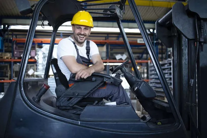 Portrait Professional Forklift Driver Factory S Warehouse X - Certified Forklift Associate study guide