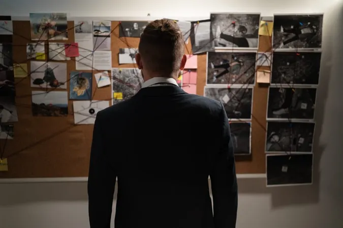 Male Detective Office Near Blackboard Looking Killer Working Night View From Back Without Face X - Crime Intelligence Analysis Certification study guide