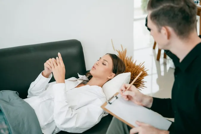 Stressed Depressed Patient Seeking Help From Psychiatrist Unveiling X - Certified Leap Therapist study guide