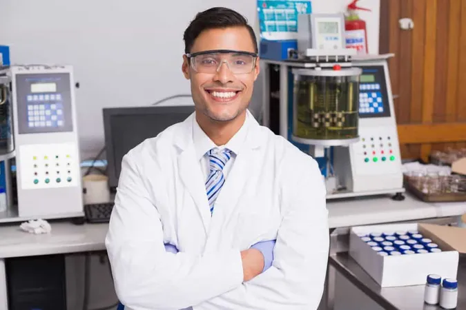 Happy Scientist Smiling Camera With Arms Crossed 1 X - Certified Medical Technologist study guide