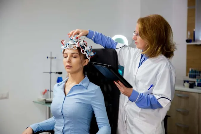 Doctor Adjusting Neurology Headset By Looking Tablet Brain Scan Procedure X - Certified Neuro Specialist study guide