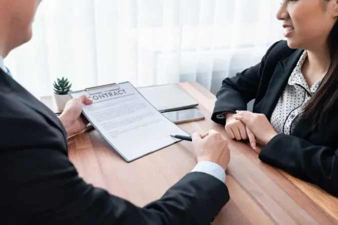 Businessman Review Agreement Document Before Signing Contract Jubilant X - Contracting Officer's Representative Certification study guide