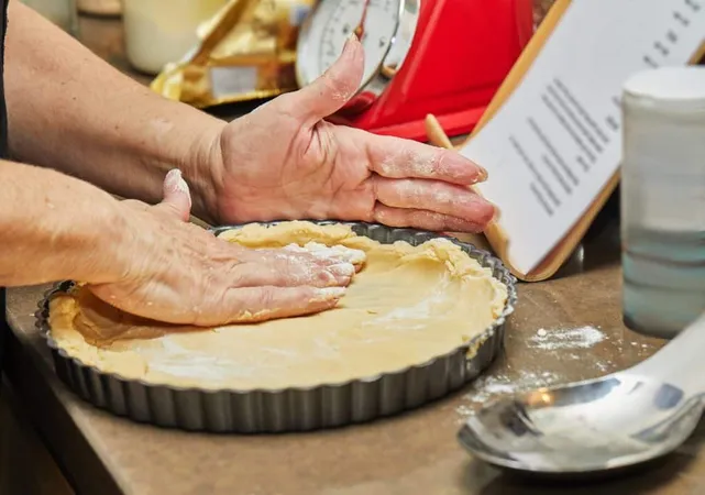 Chef Prepares Shortcrust Cake Puts Dough Into Mold X - Certified Pie Maker study guide