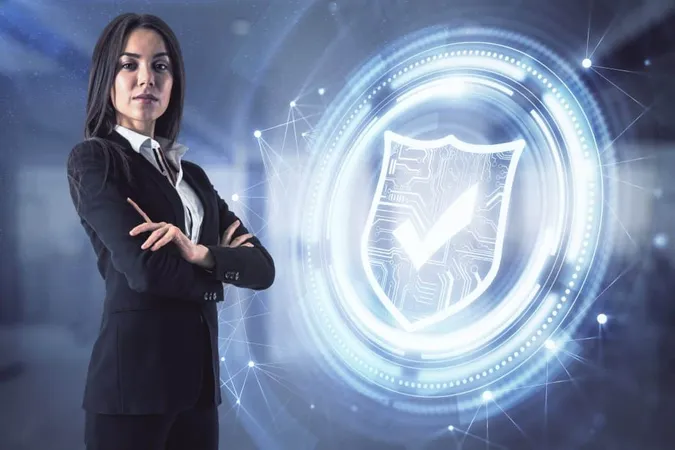 Cyber Personal Data Security Concept With Businesswoman Crossing Hands Digital Shield With Circuit Protective Rings X - Certified Protection Professional study guide