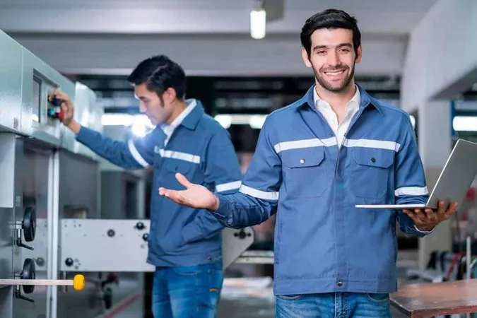 Supervisor Manager Male Engineer Worker Wears Uniform Working Hand Use Laptop Checking Store Warehouse Shipping Industrial Team With Safety Uniform Checking Quantity Product Shelf X - Certified Quality Inspector study guide