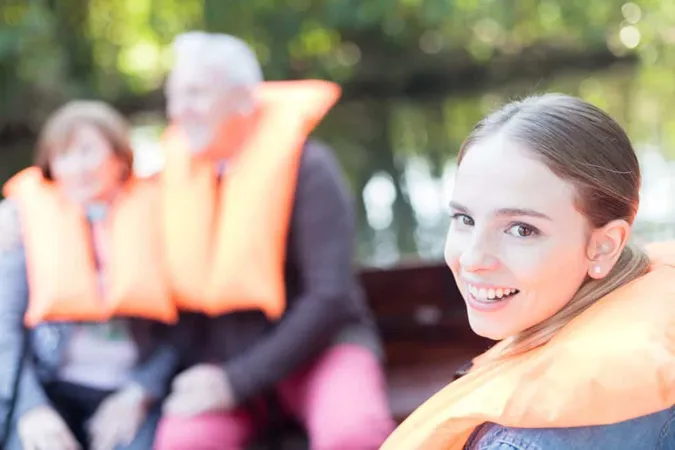 Close Up Girl With Ponytail Life Jacket X - Certified Recreation Aide study guide
