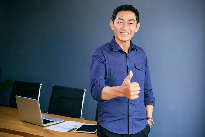 Asian Man Saying Good Job - Certified Security Salesperson study guide
