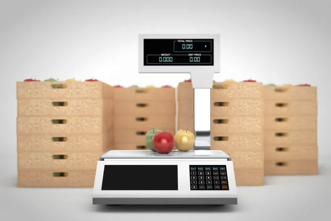 Electronic Scales Weighing Food With Apples Boxes White Background 3d Rendering X - Certified Scale Technicians study guide