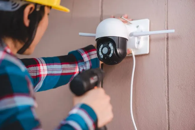 Cctv Installation With Young Asian Technicians Installation Such As Wifi Ip Camera Concept Wireless Ip Camera X - Certified Surveillance Technician study guide
