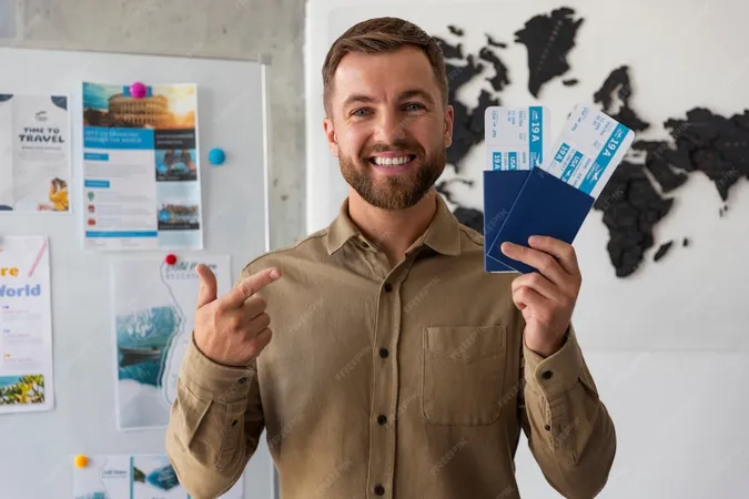 Front View Man Working Travel Agency - Certified Travel Consultant study guide