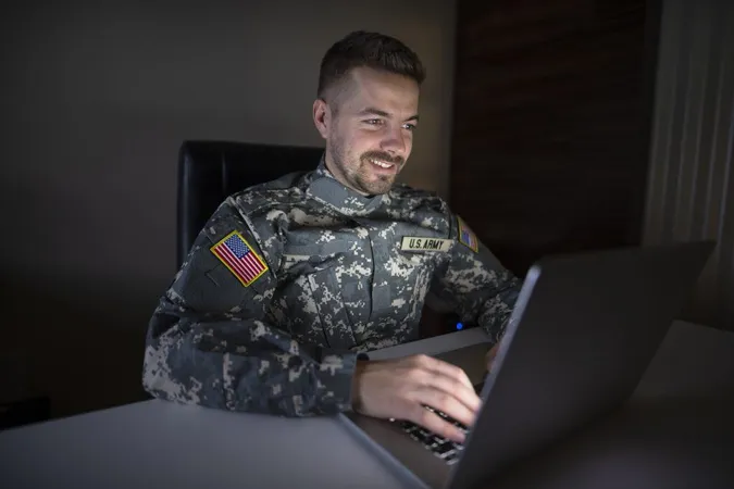 Usa Soldier Uniform Working Late Computer Sending Mail His Family 1 X - Department of Defense Certified study guide