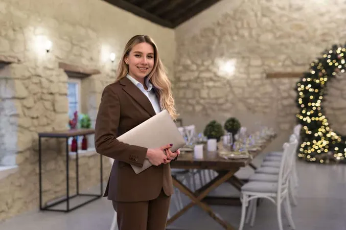 Female Wedding Planner Working Ceremony X - Event Manager Certification study guide