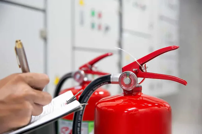 Engineers Are Checking Fire Exti - Fire Safety study guide