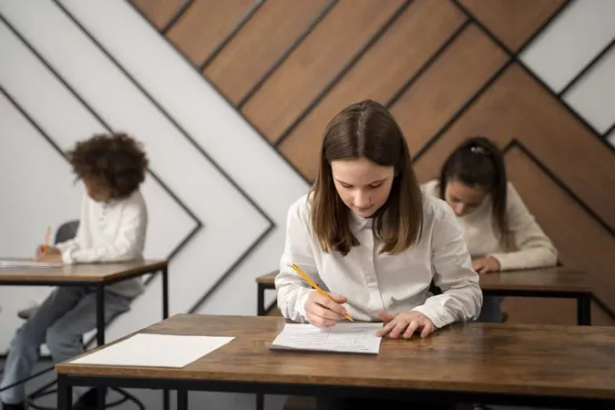 Medium Shot Kid Cheating School Test X - FINRA Exams study guide