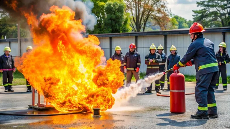 Fire Extinguisher Training Fire Extinguisher Is Used Put Out Training Fire X - Certificate of Fitness for Torch Use of Flammable Gases study guide