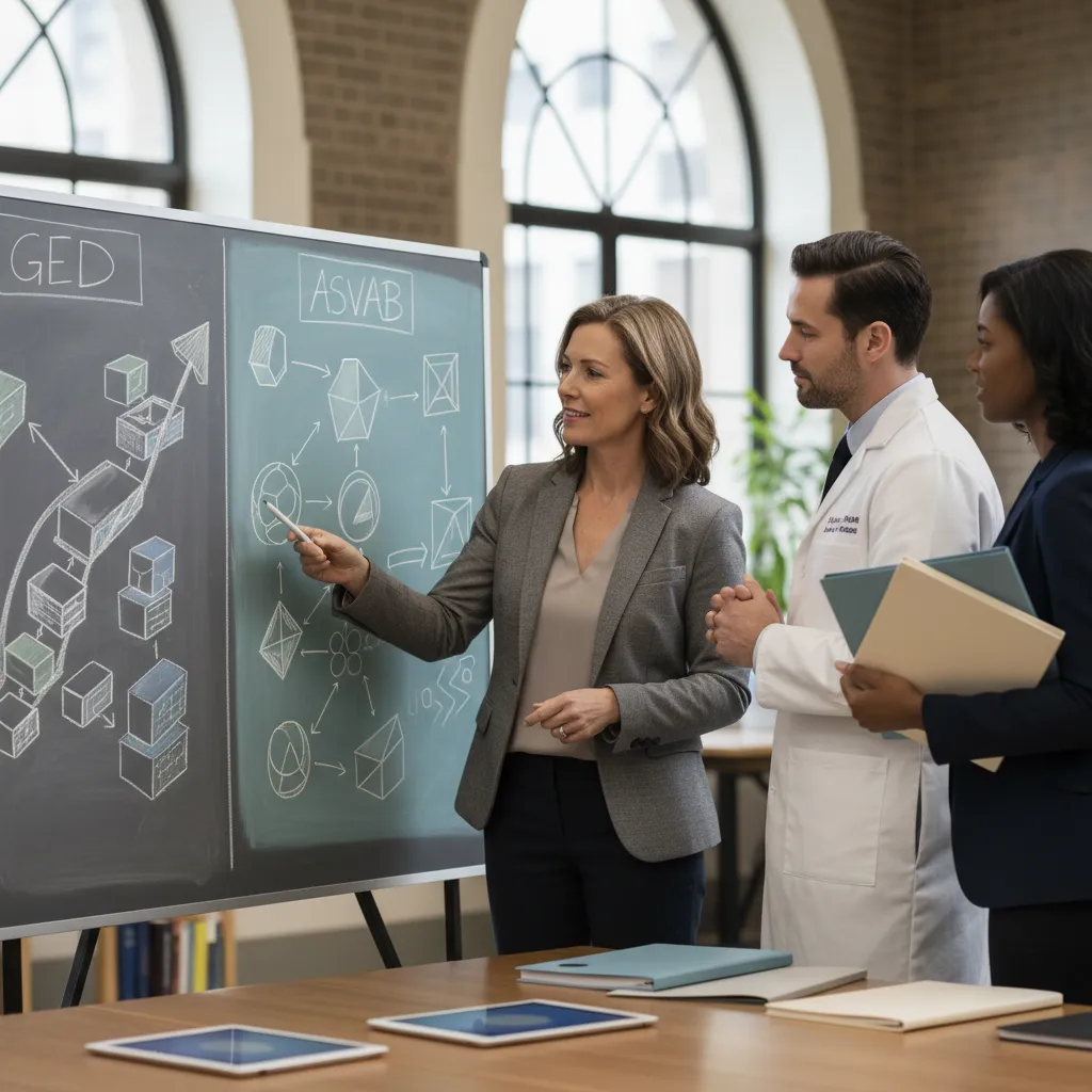 Difficulty Comparison: GED vs ASVAB guide - GED - General Educational Development certification study resource