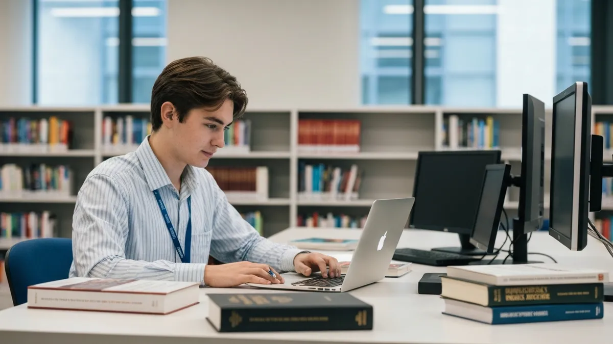 Student logging into MyGED account on laptop to schedule a GED test online
