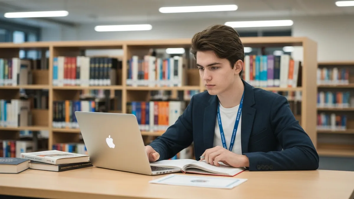 Student taking a free GED practice test online on a laptop showing math and reasoning questions