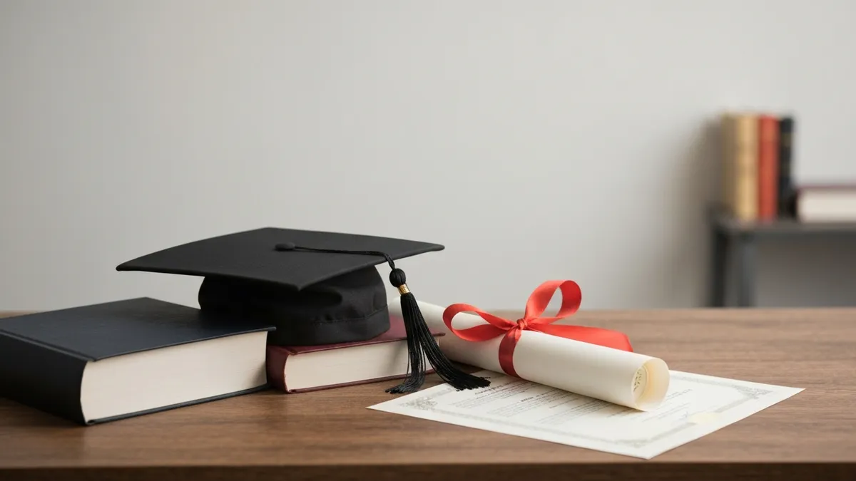 GED test online registration process shown on a laptop screen with a study planner and notebook beside it