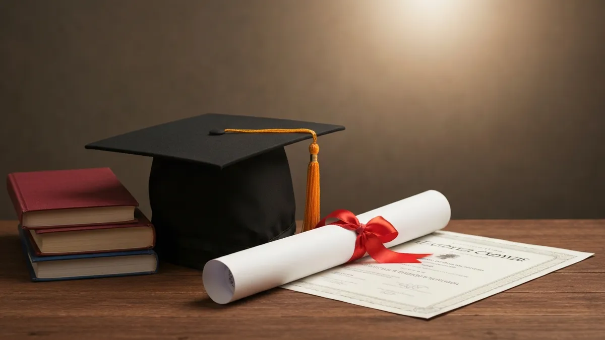 GED diploma certificate placed next to a college acceptance letter and career opportunity materials