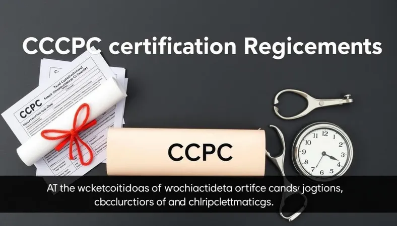 Ccpc Certification Requirements X - General study guide